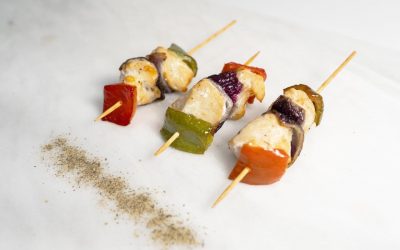 Brocheta Mini de Pollo Pimiento y Cebolla